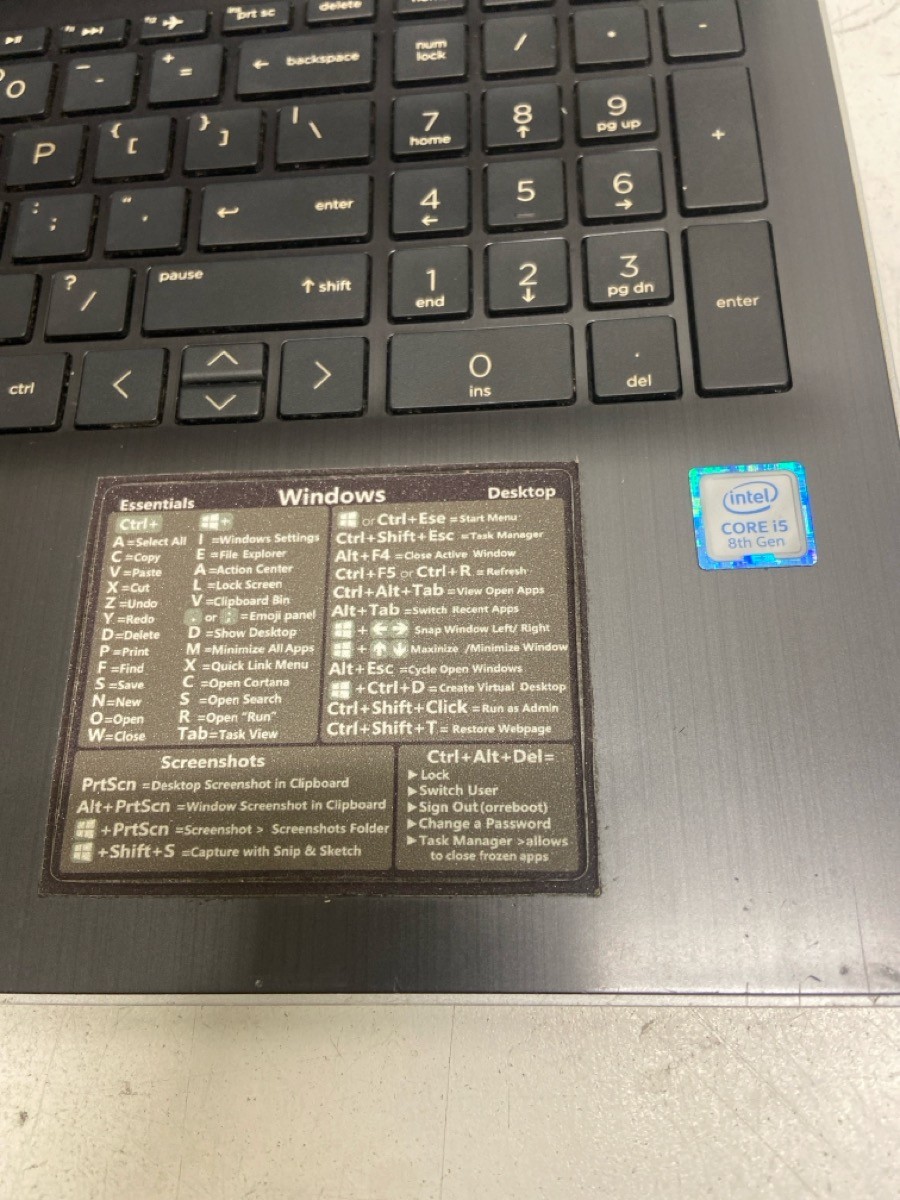 HEWLETT PACKARD 15-DA0XXX AS IS FOR PARTS ONLY NO CHARGER (P18023844)