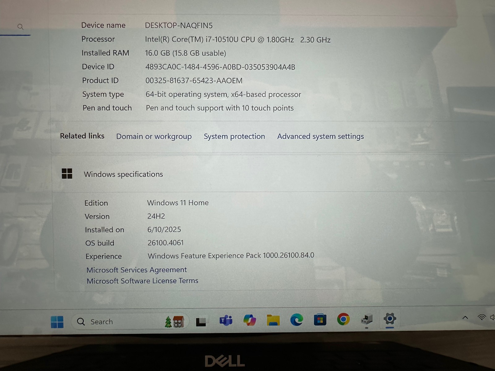Dell Inspiron 7391 13.3″ i7-10510U 16GB 512GB SSD Intel UHD Graphics W11 Home