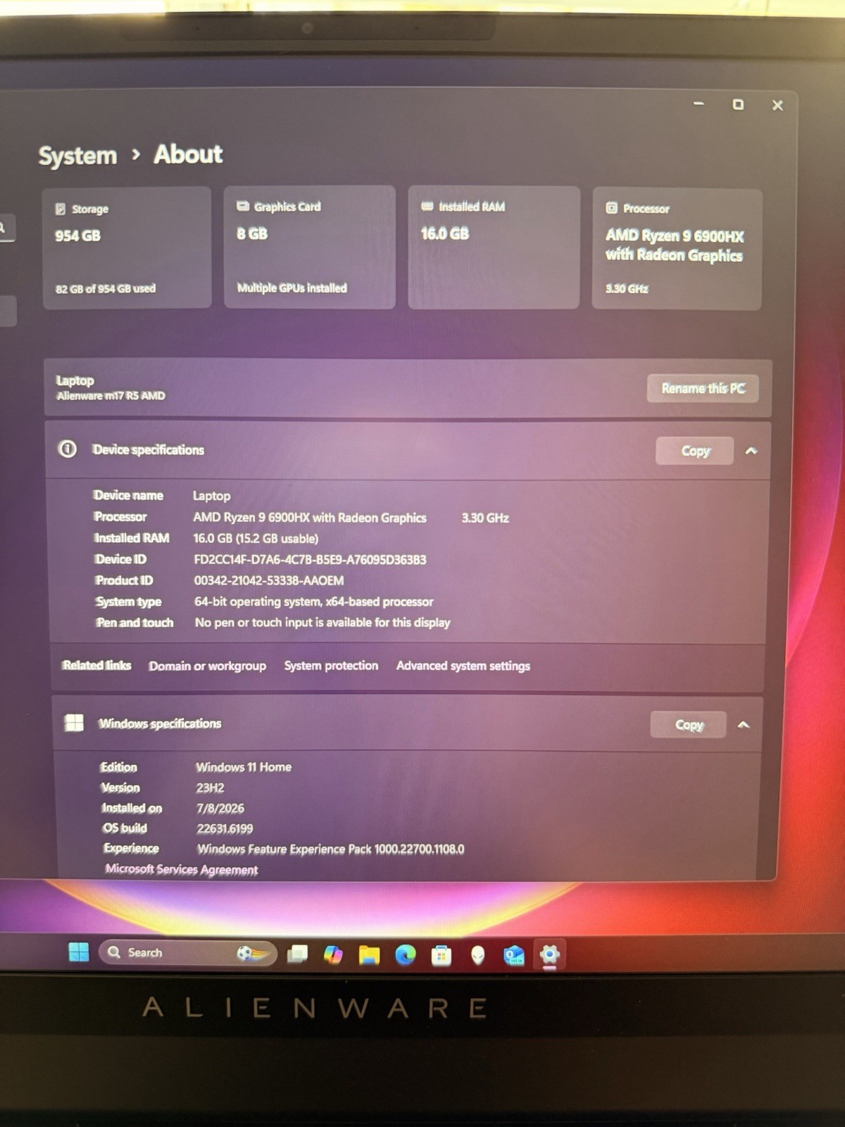 Alienware m17 R5 AMD Gaming Laptop Ryzen 9 6900HX Bundle