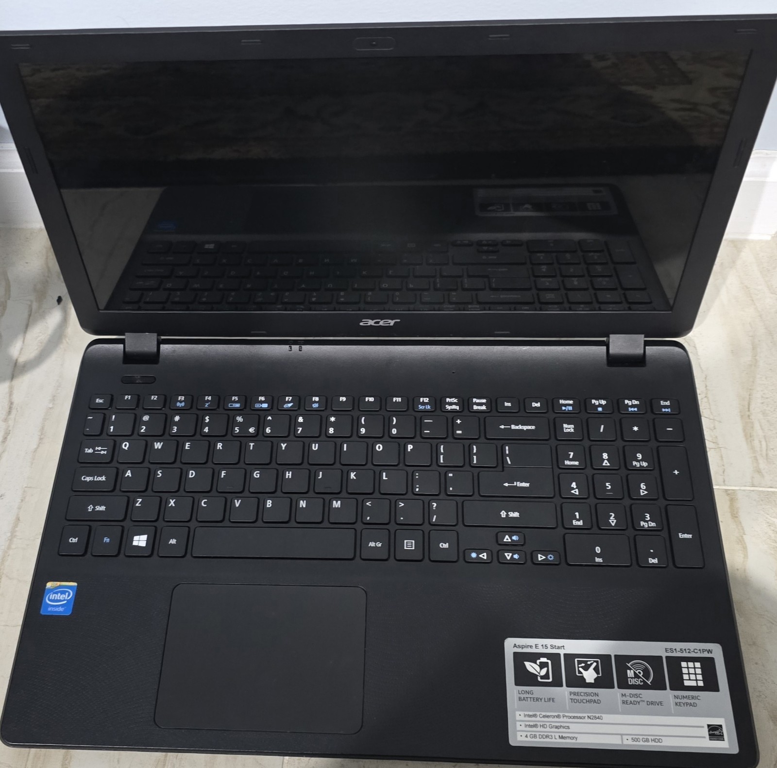Acer Aspire E 15 Start (ES1-512-C1PW) 15.6″ Intel Celeron Processor Windows 10.