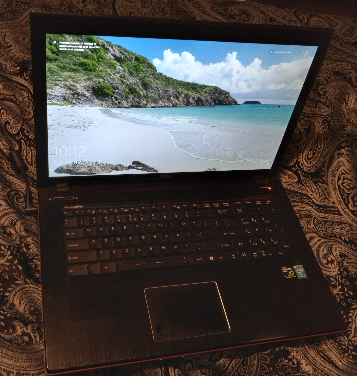 Msi Gaming Laptop. i7 quad core 2.4-3.4GHz. 16 Gb ram. NVIDIA 