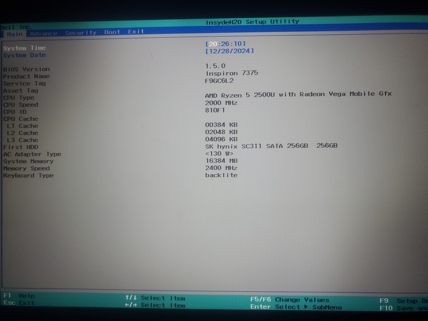 Dell Inspiron 13 7375 AMD Ryzen 5 16gb/256gb Touchscreen.