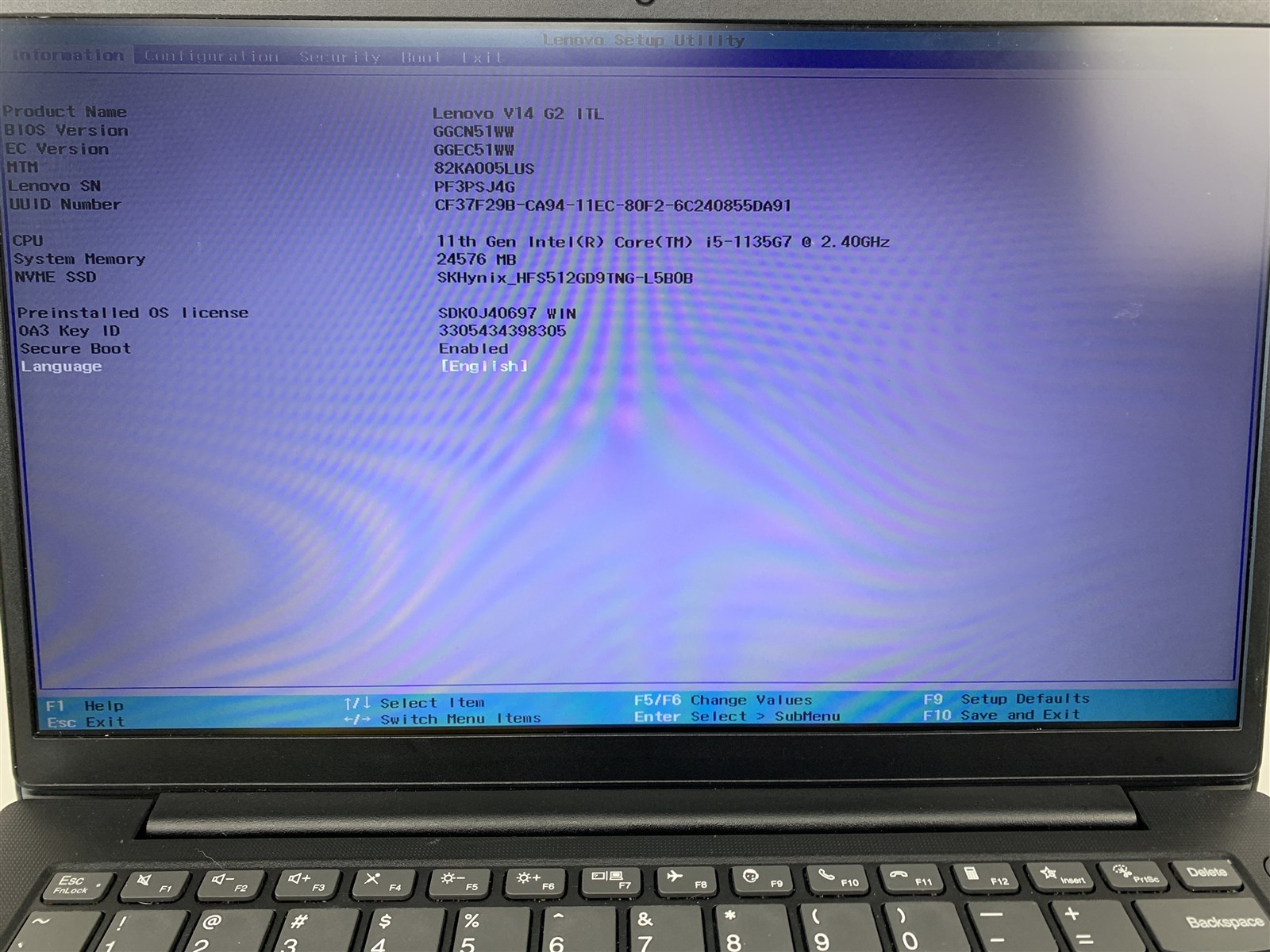 Lenovo V14 G2 ITL i5-1135G7 2.40GHz 24GB RAM 512GB NVMe Win 11 Pro 82KA005LUS