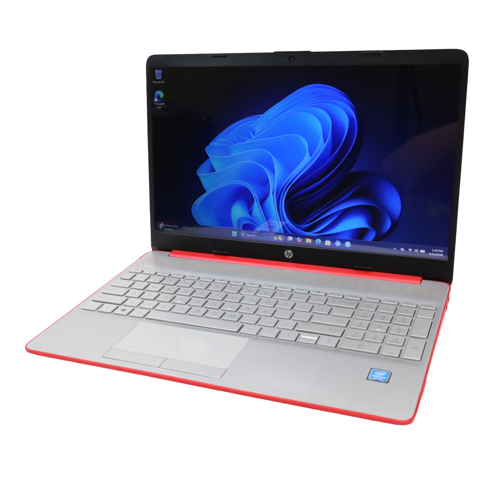HP 15-DW0083WM Intel Pentium Silver N5000 1.10GHz 4GB RAM 128GB SSD 15.6″ – Red