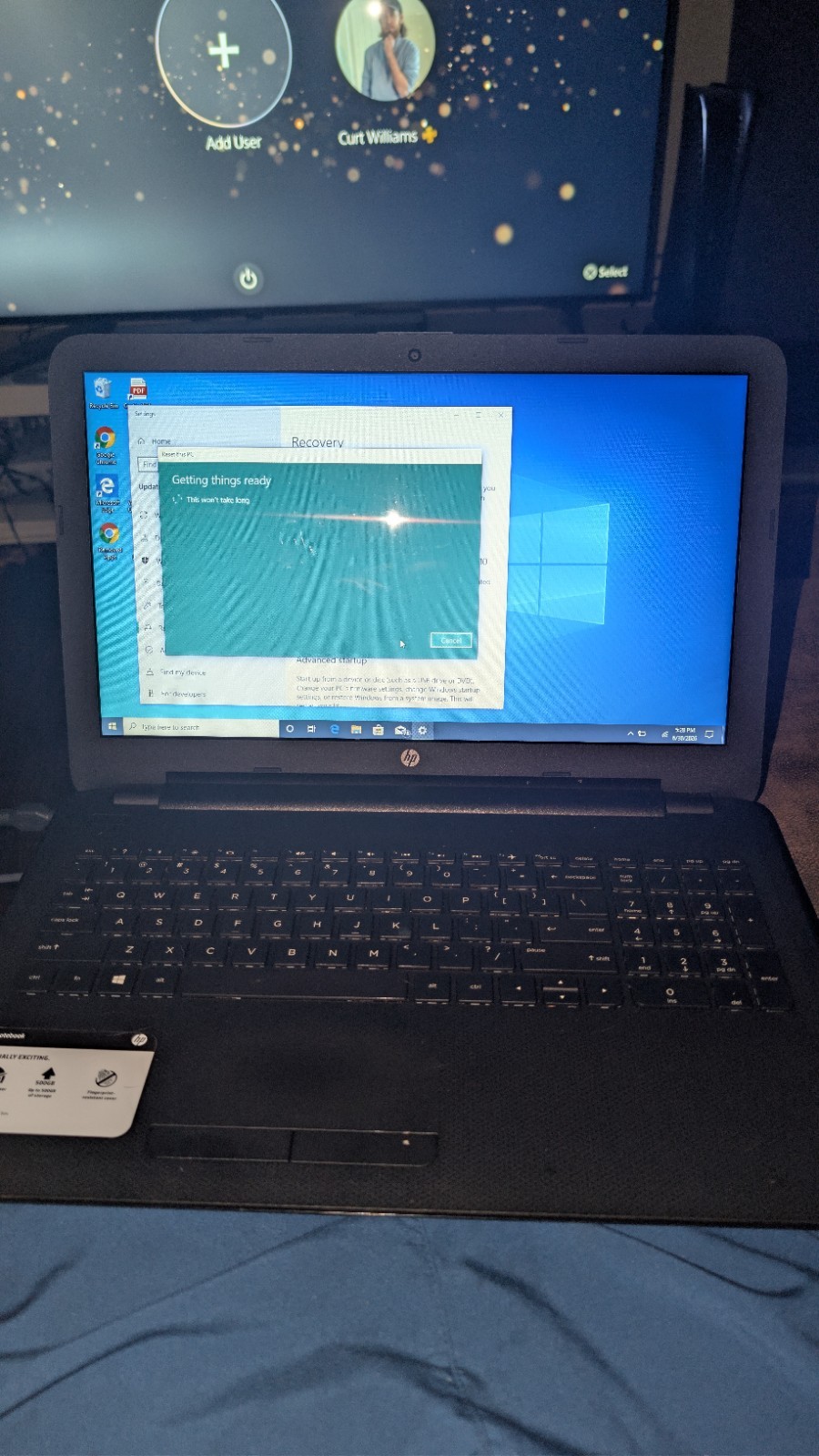 HP 15af131dx Laptop15.6 AMD Windows10 4GB RAM 500GB READ DESCRIPTION new charger