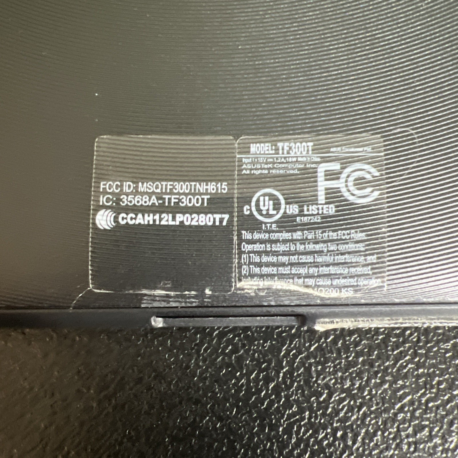 ASUS Transformer Mobile Laptop Tablet Computer TF300T