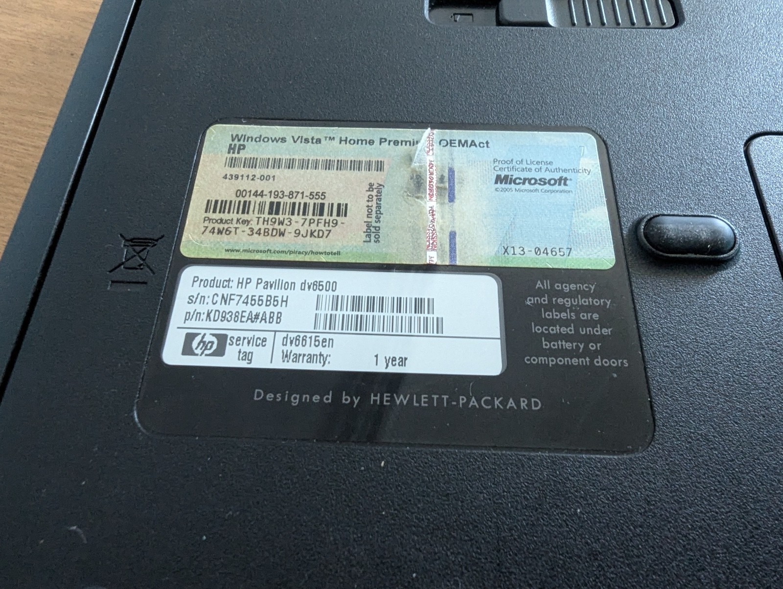 HP Pavilion DV6500 Laptop – Pentium T2310, 60gb HDD, 2gb RAM.