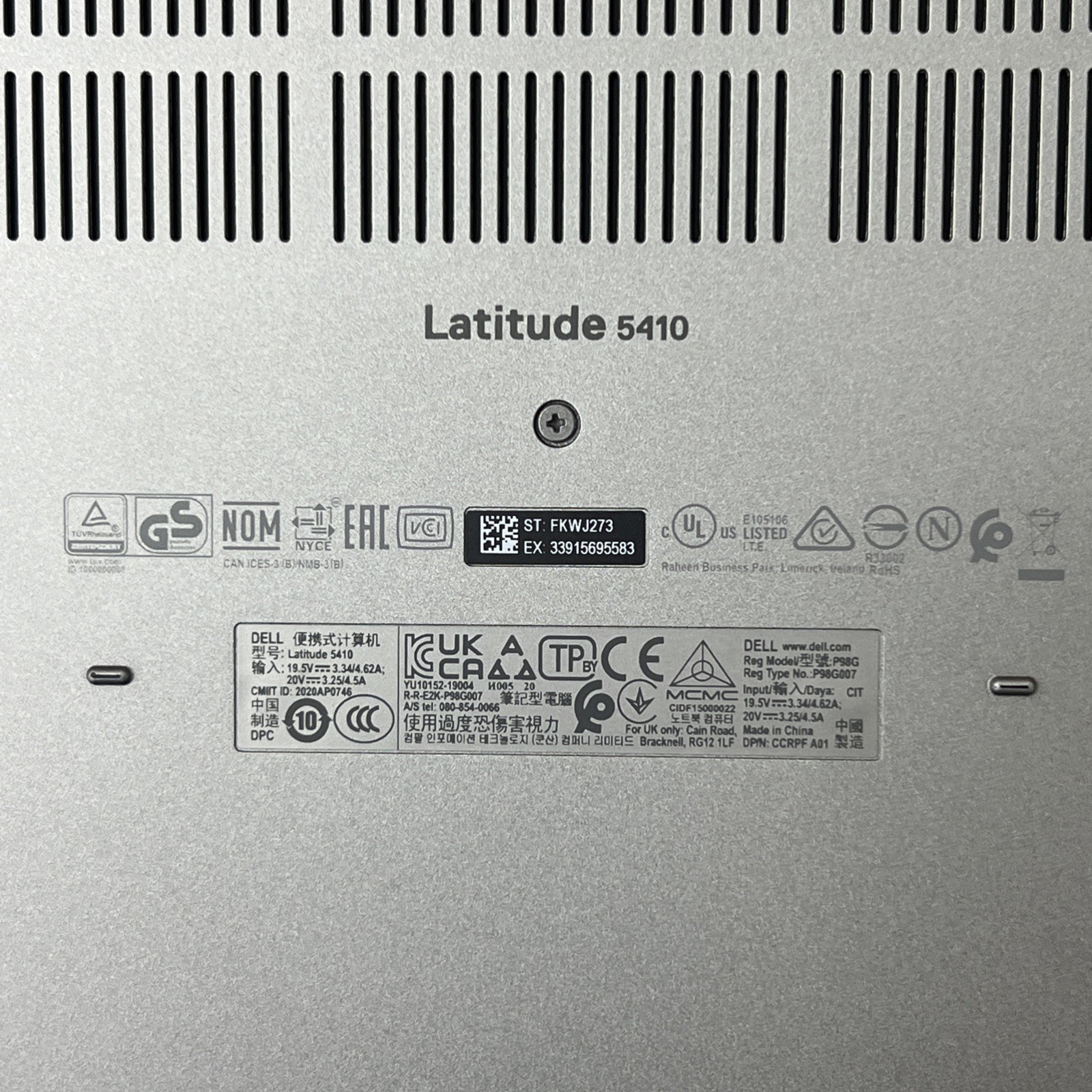 Dell Latitude 5410 i5-10310U 1.7GHz 8GB Ram 256GB SSD – Fair