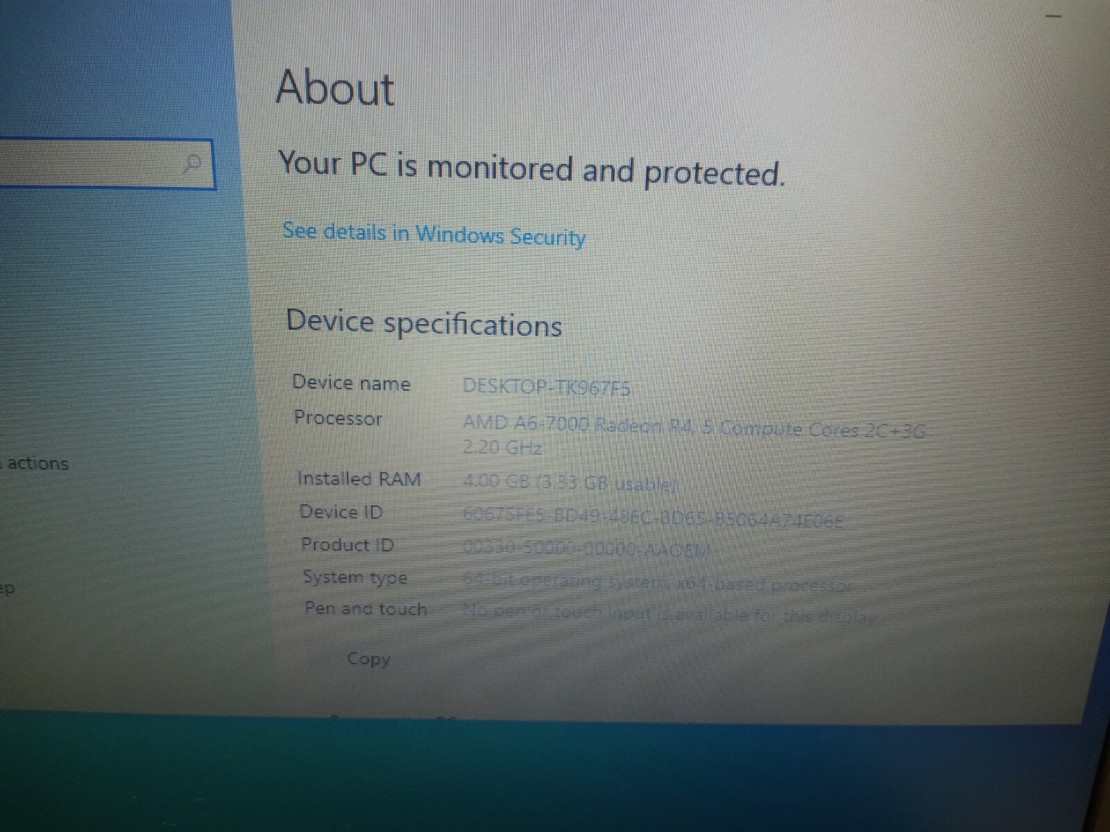 Lenovo Thinkpad E555 15.6” AMD A6-7000 Radeon R4 2.2GHz 4GB 500GB HDD BT Win10