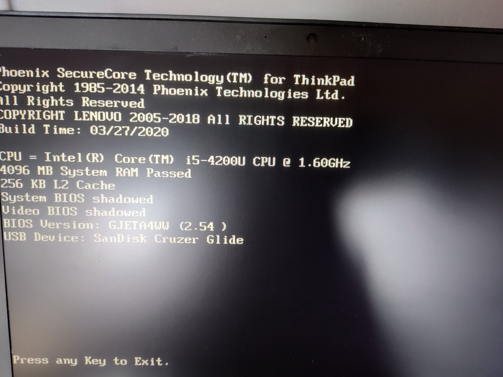 Lenovo ThinkPad T440s 14in, Intel Core i5-4200u 4GB Internal Ram No SSD/OS PARTS