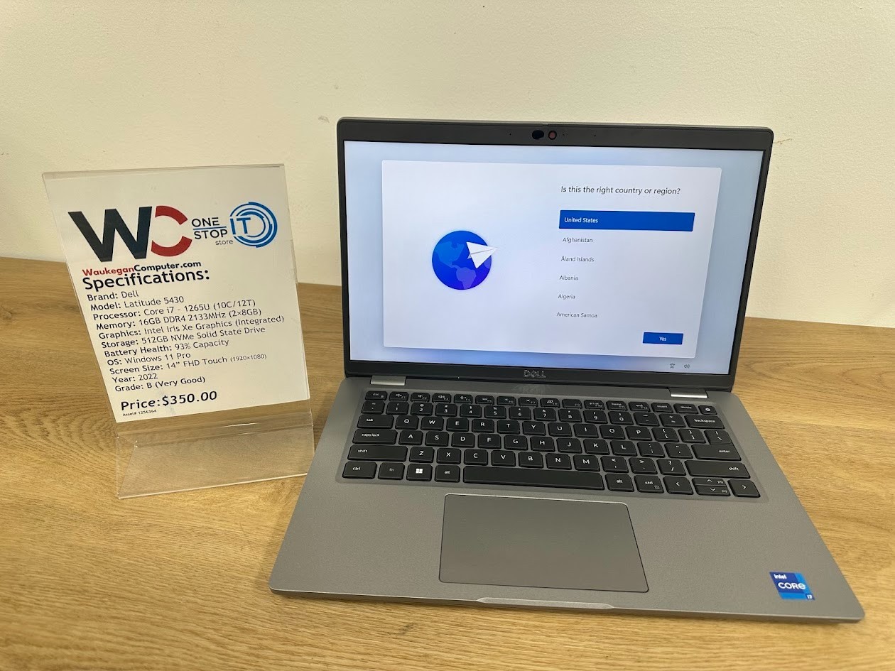Dell Latitude 5430, Core i7 1265U, 16GB DDR4, Intel UHD Graphics, 512SSD 2022