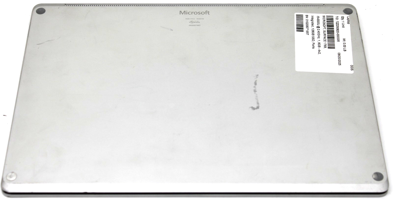 13″ Microsoft Surface 1769 Laptop i5-6300U 2.40GHz 8GB RAM 128GB SSD Parts Unit