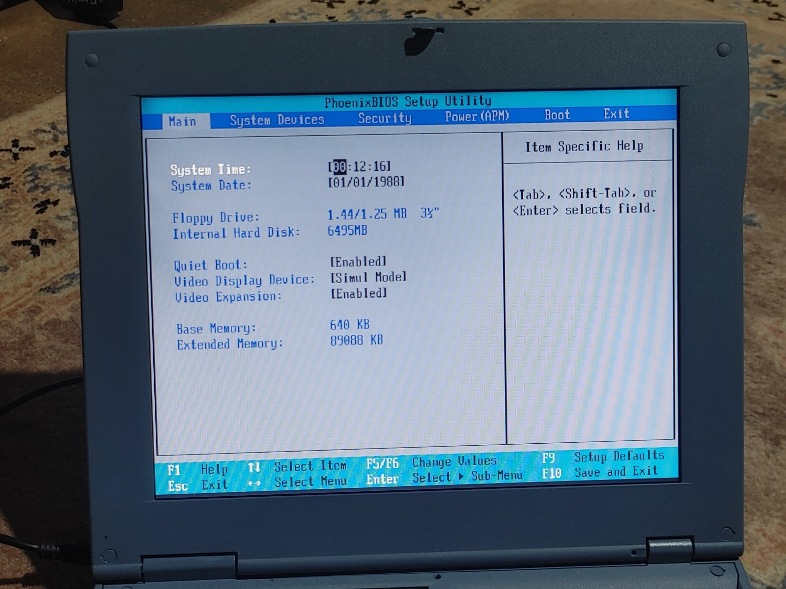 Vintage 1990s Sceptre SoundX 5300 Laptop Powers On No Os