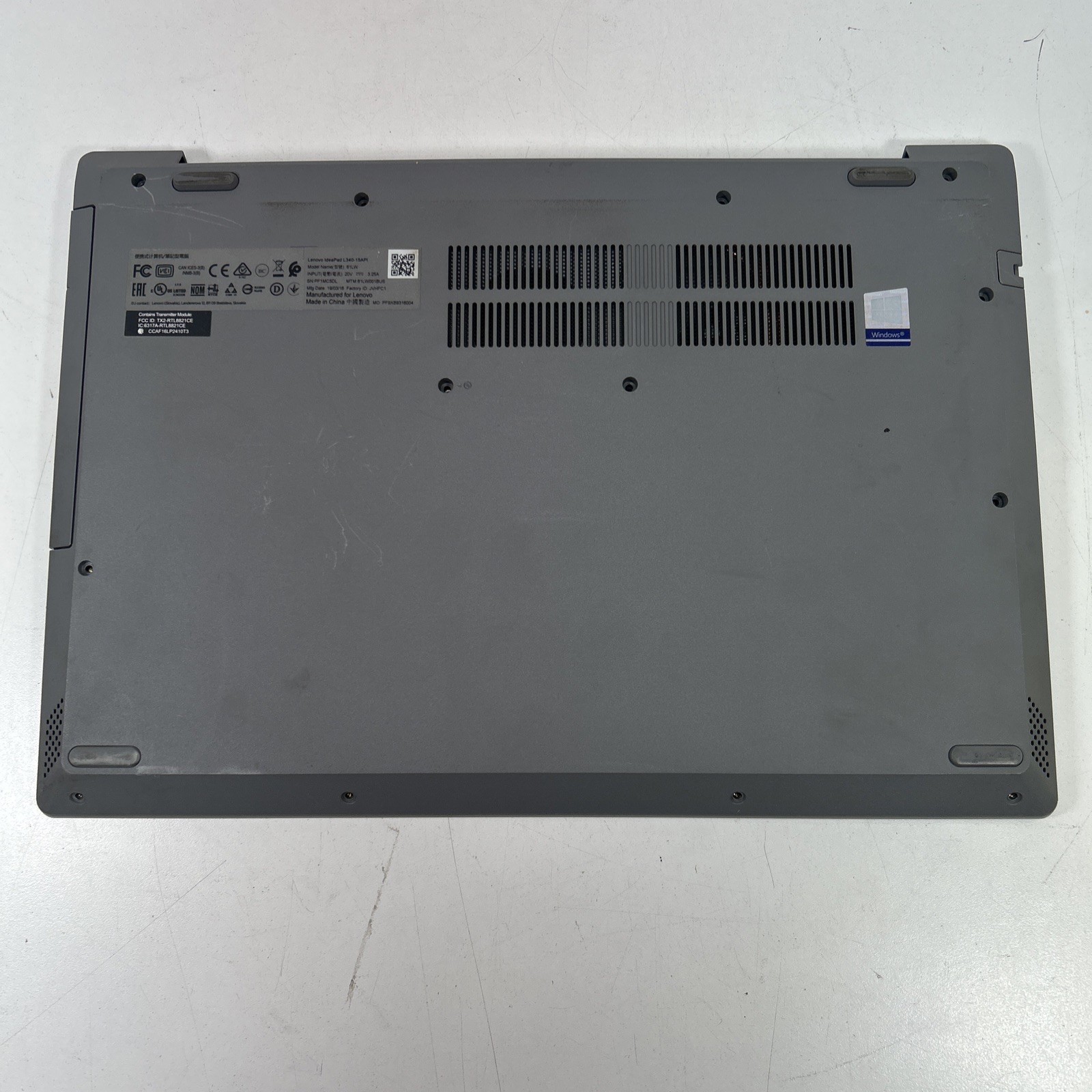 Lenovo IdeaPad L340-15API Ryzen 3 3200U 8GB RAM No SSD/WiFi No Top/Screen PARTS