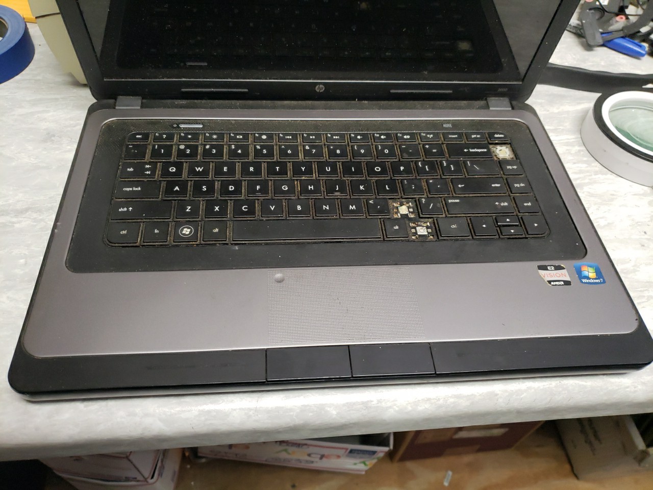 HP 2000 NOTEBOOK BOOTS TO BIOS AMD E-2 4GB RAM 15.6 SCREEN READ AD FREE SHIP