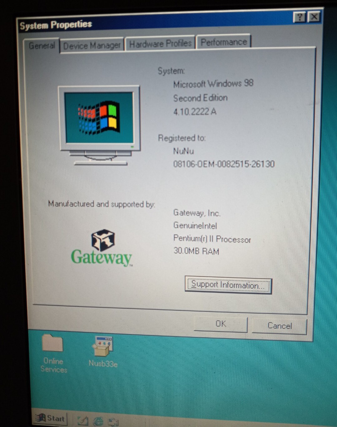 Toshiba Satellite Pro 490CDT Pentium II 4GB windows98+ Battery & Power Adapter