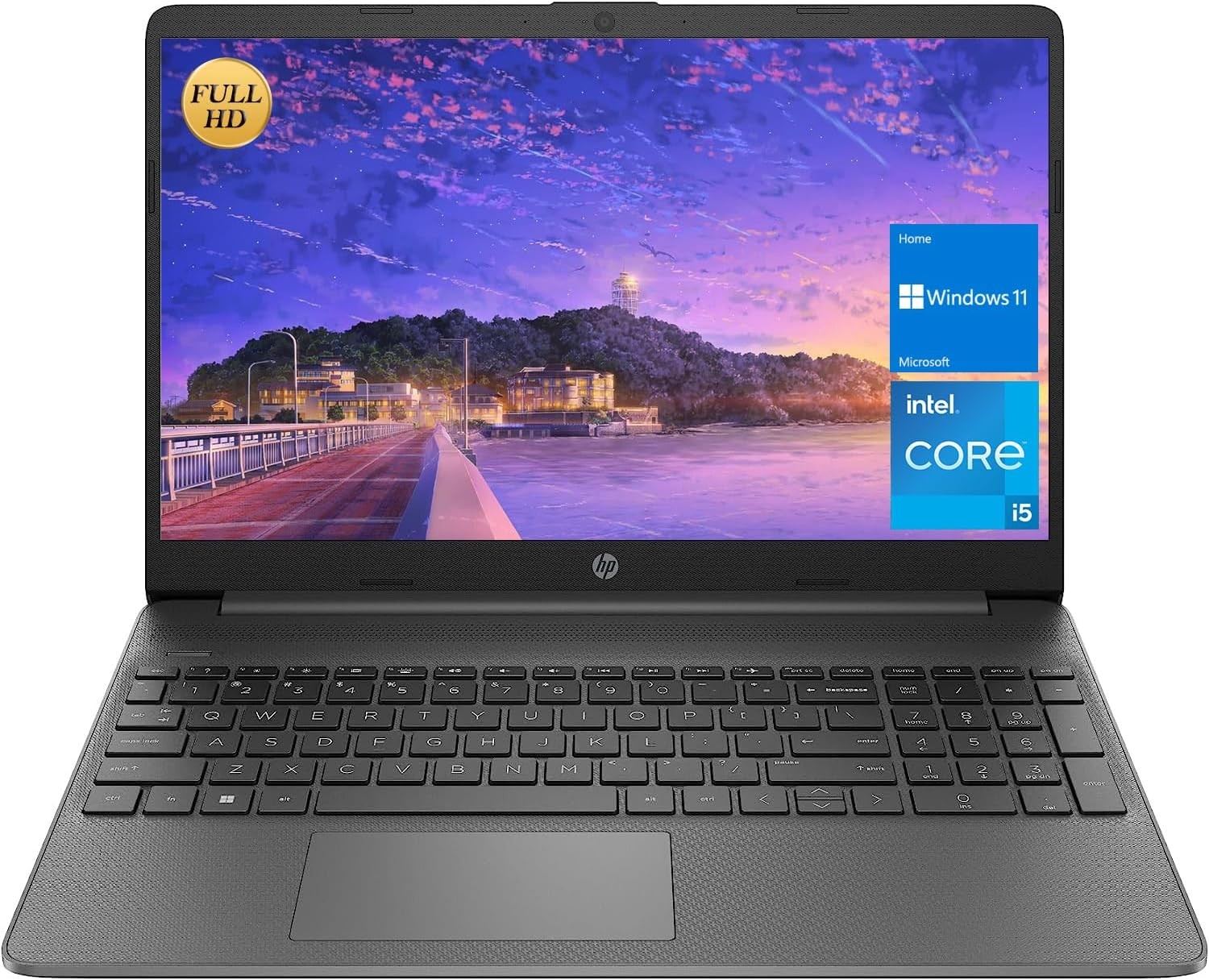 HP 15.6 FHD Flagship Laptop Intel 4-Core i3-1215U up to 4.4GHz 8GB RAM 128GB SSD