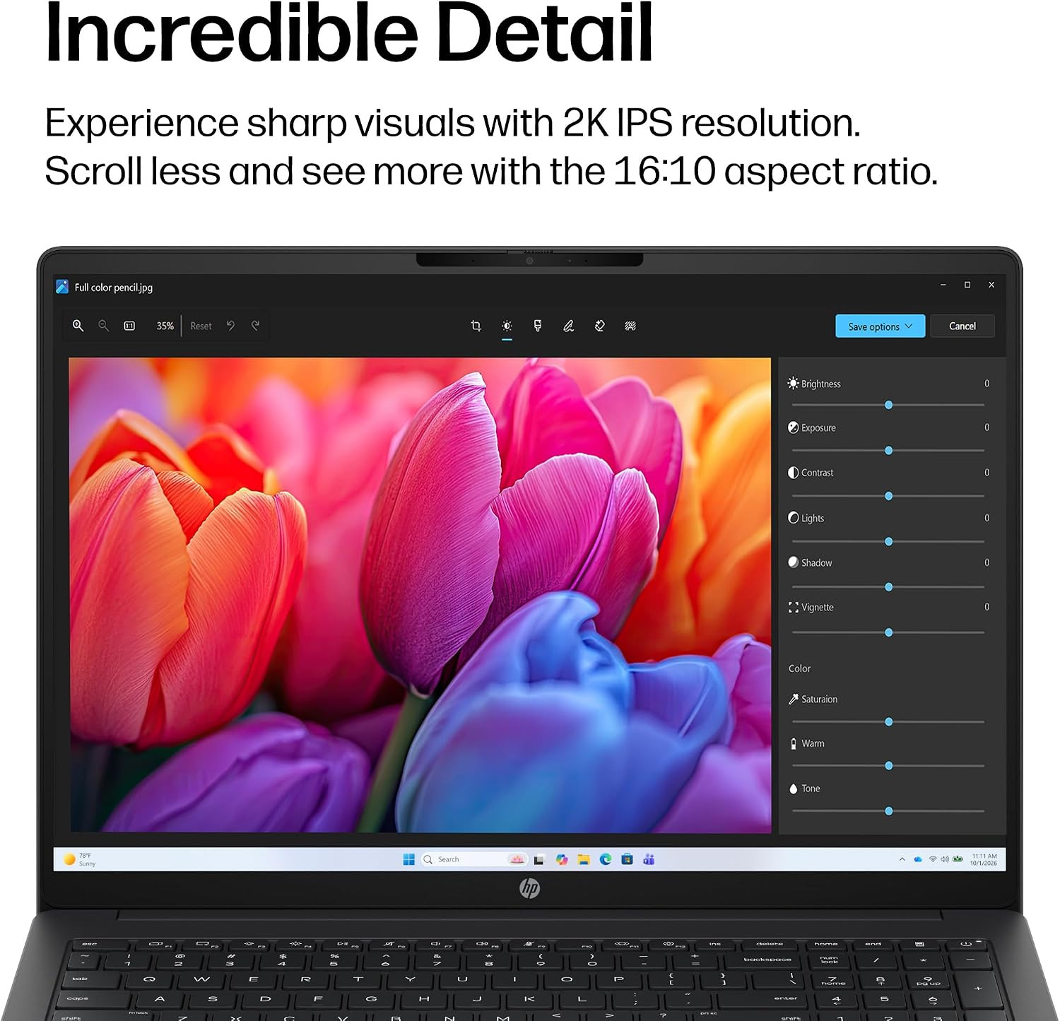 HP Omnibook 3 16 Inch Laptop PC, 2K Touchscreen, AMD Ryzen 3 30, 8 GB RAM, 256 G