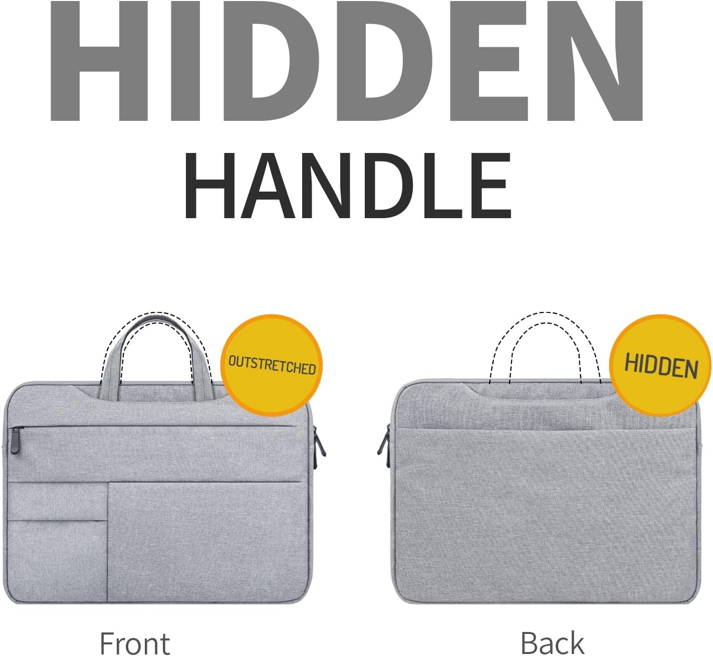 15.6 Inch Laptop Sleeve Case for Notebook Computer Chromebook Briefcase Gray