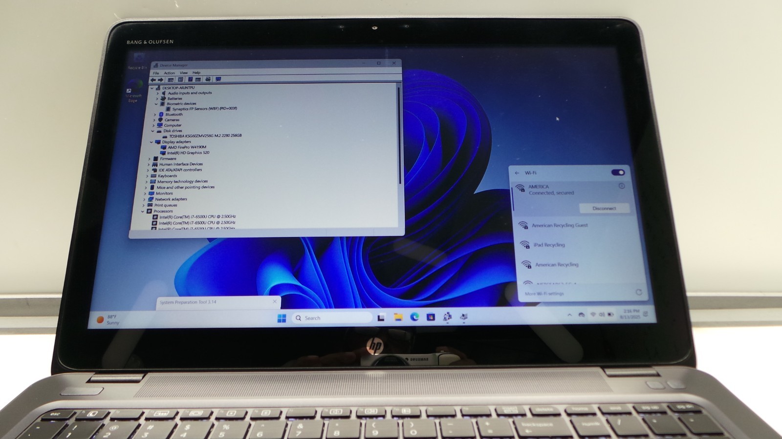 HP Z Book 15u G3| 15.6″ | i7-6500U |2.50GHz |16GB DDR RAM|256 GB SSD| Win 11 Hom