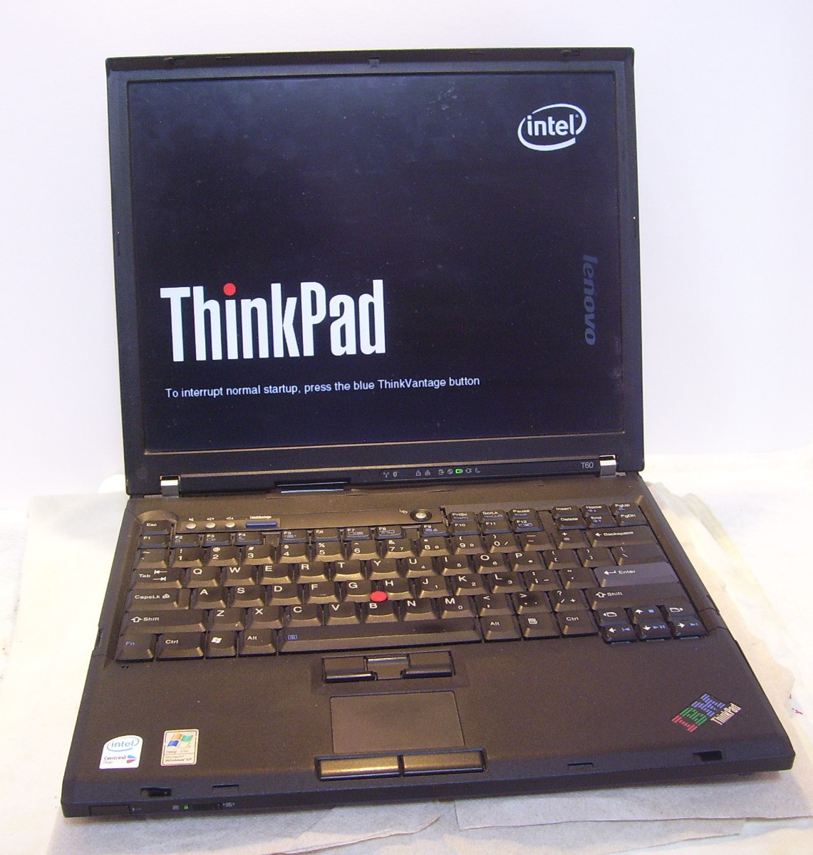 IBM Lenovo Thinkpad T60 Laptop, Windows 10 120GB SSD, 3GB RAM, 2GHz CPU, 14″ 4:3