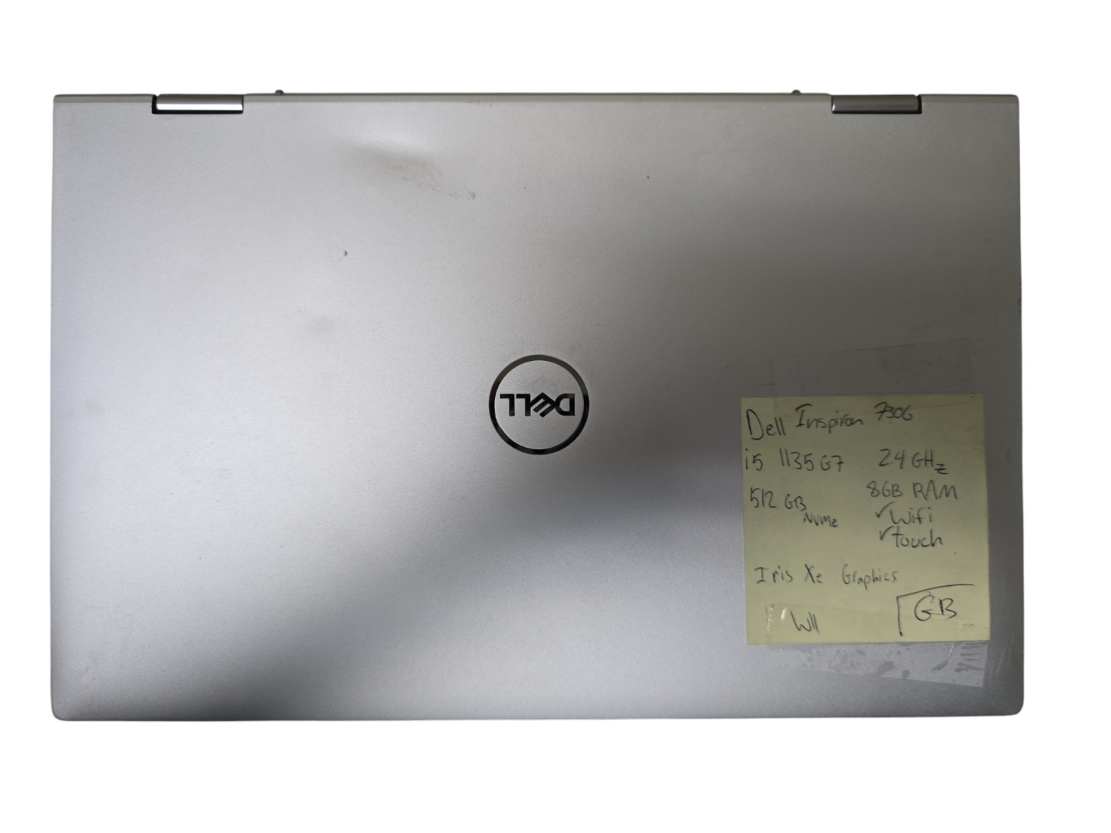 Dell Inspiron 7306 i5-1135G7@2.4GHz 512GB NVMe 8GB Ram WiFi Touch Win 11 Tested