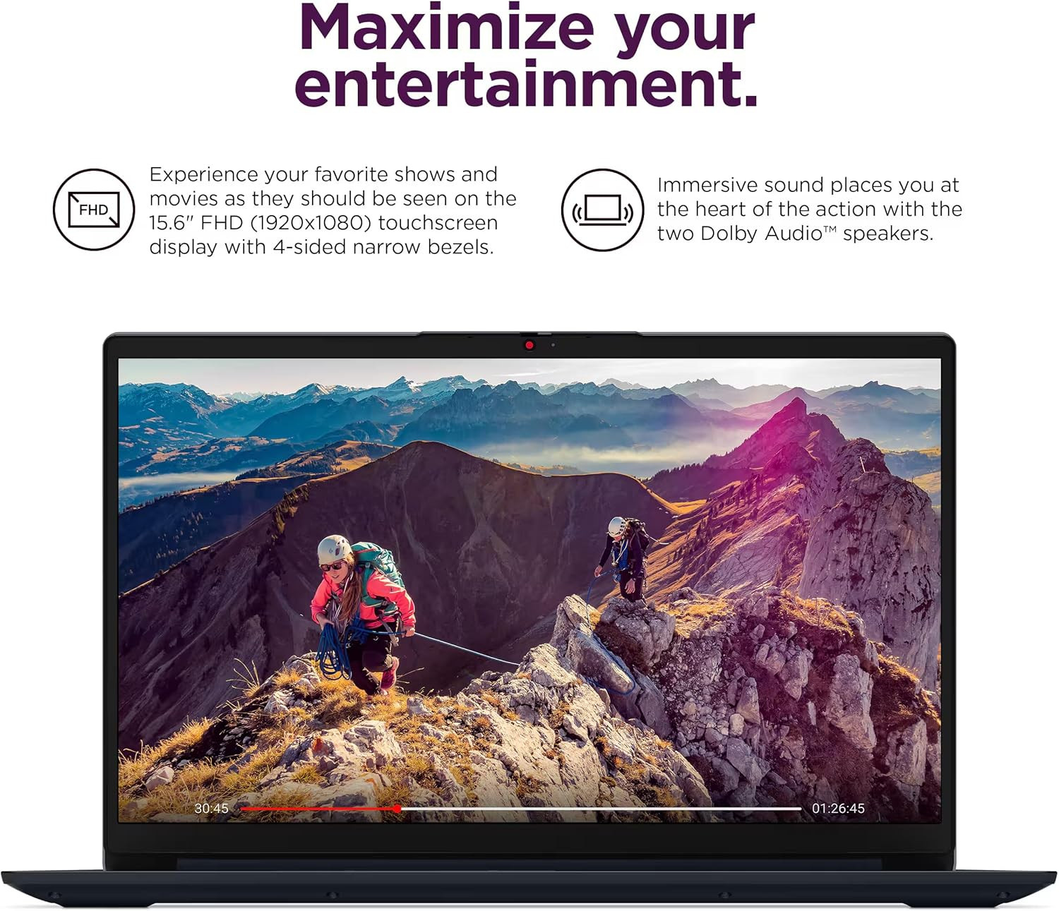 Ideapad 15.6” Flagship Touchscreen Laptop 2025, 10-Core Intel I5, Lifetime Offic