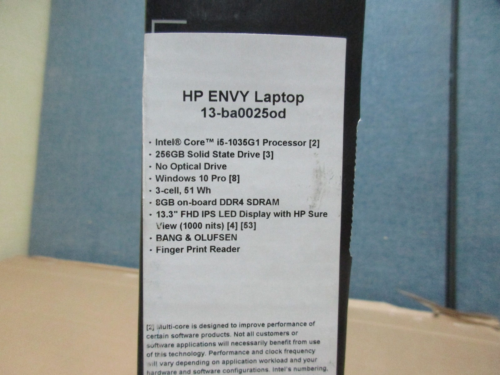 HP ENVY 13-ba0025od LapT,13.3 S,IC i5,8GB M,256GB SSD,WiFi 6,W10 Pro,9ZH58UA#ABA