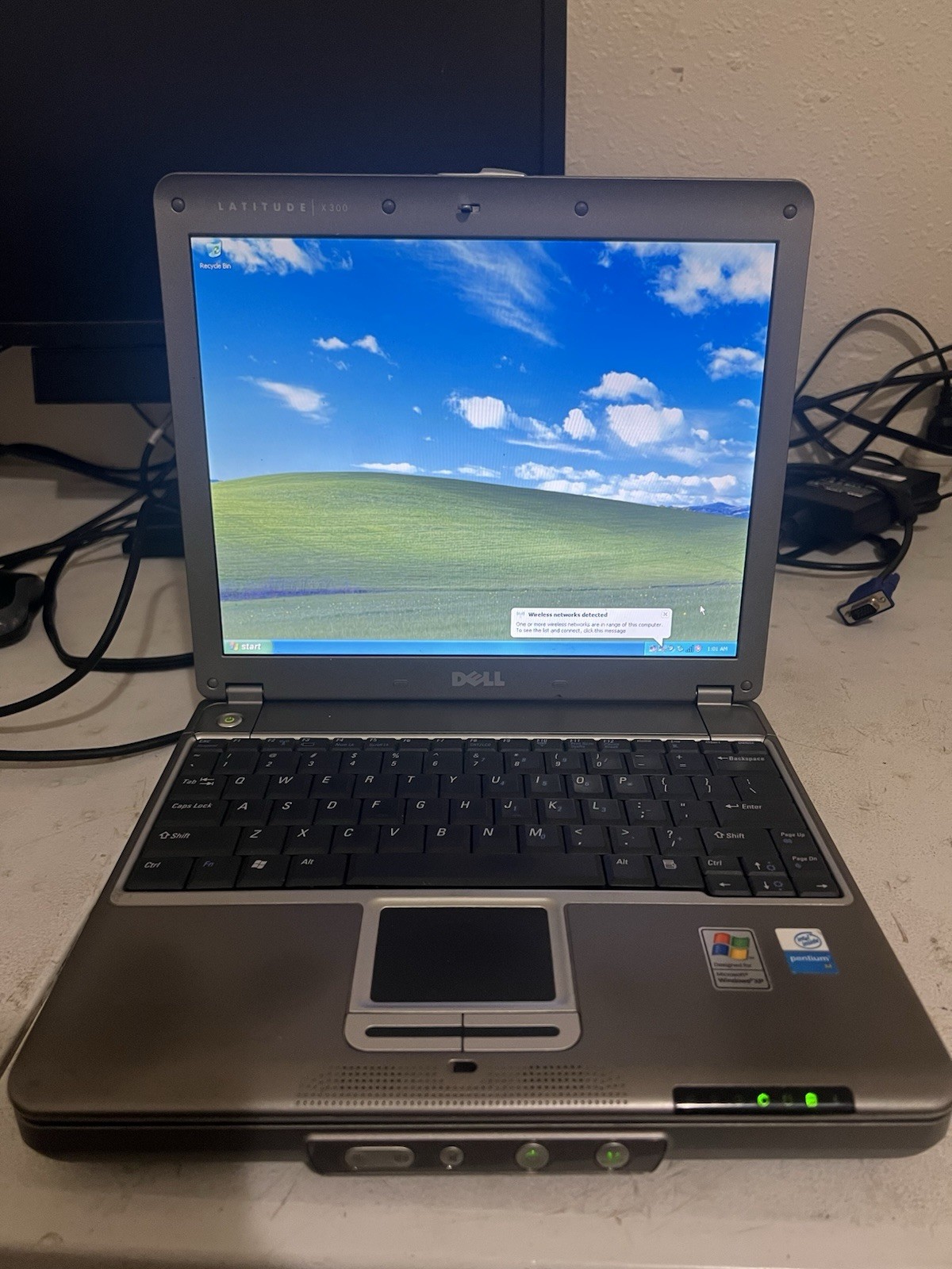 Vintage Dell Latitude X300 Pentium M 1.2GHz 640MB 60GB HDD Win XP w/ Dock Base
