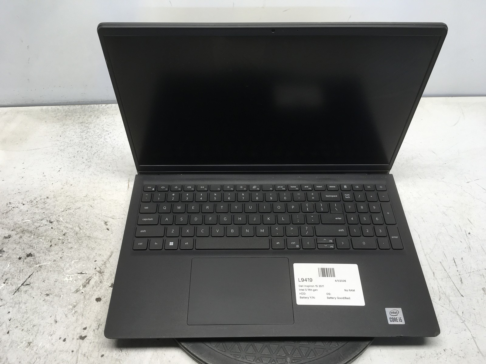 Dell Inspiron 15 3511 Intel 5 11th gen No RAM NO HDD No Batt
