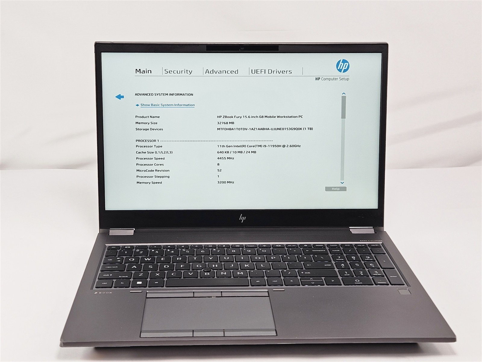 HP ZBook Fury 15 G8 32GB 1TB SSD i9-11950H 15.6″ Mobile Workstation Grade B