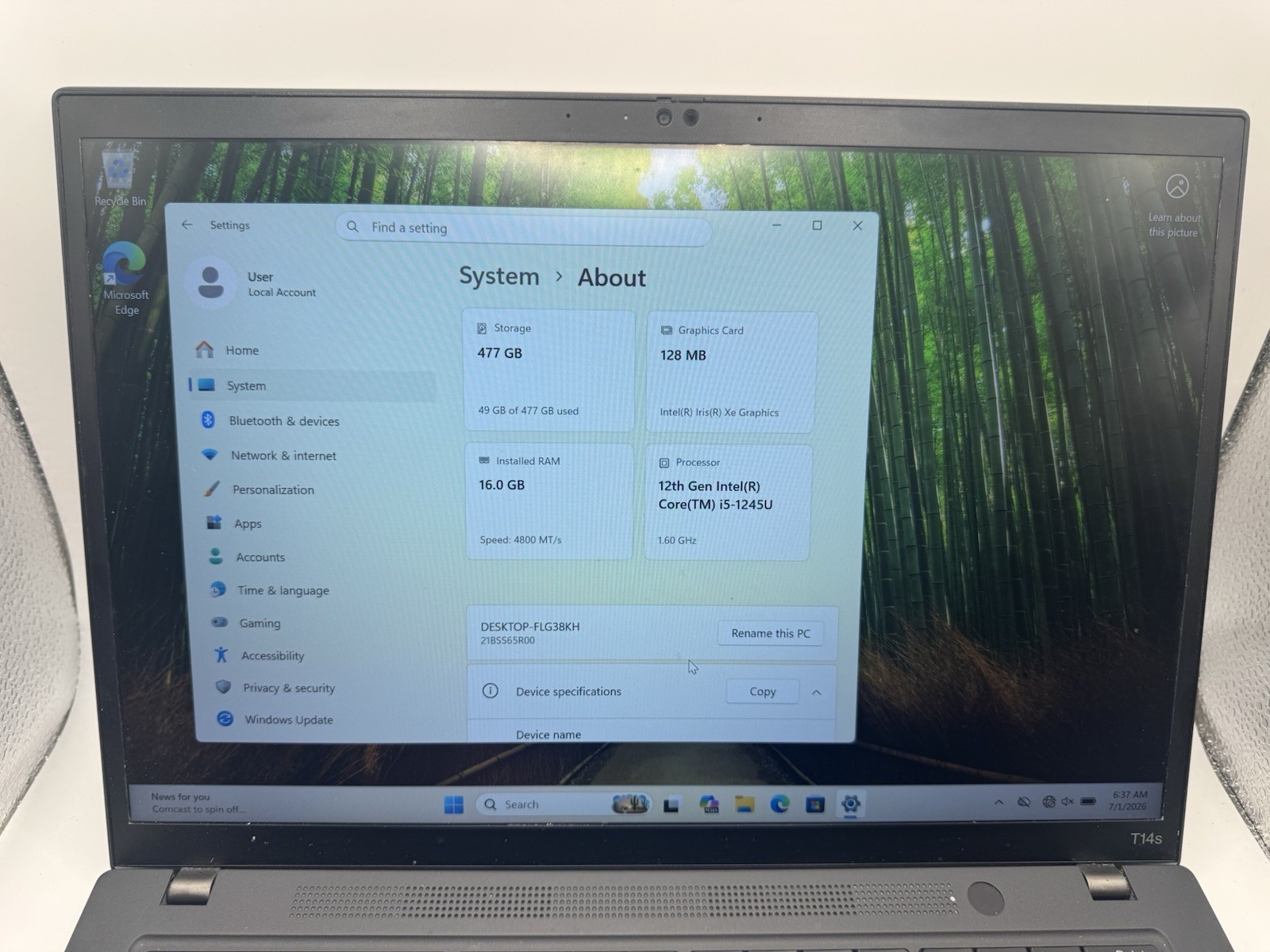 Lenovo Thinkpad T14s Gen 3 | i5 | 16gb Ram | 512gb SSD | Win 11 | Touchscreen