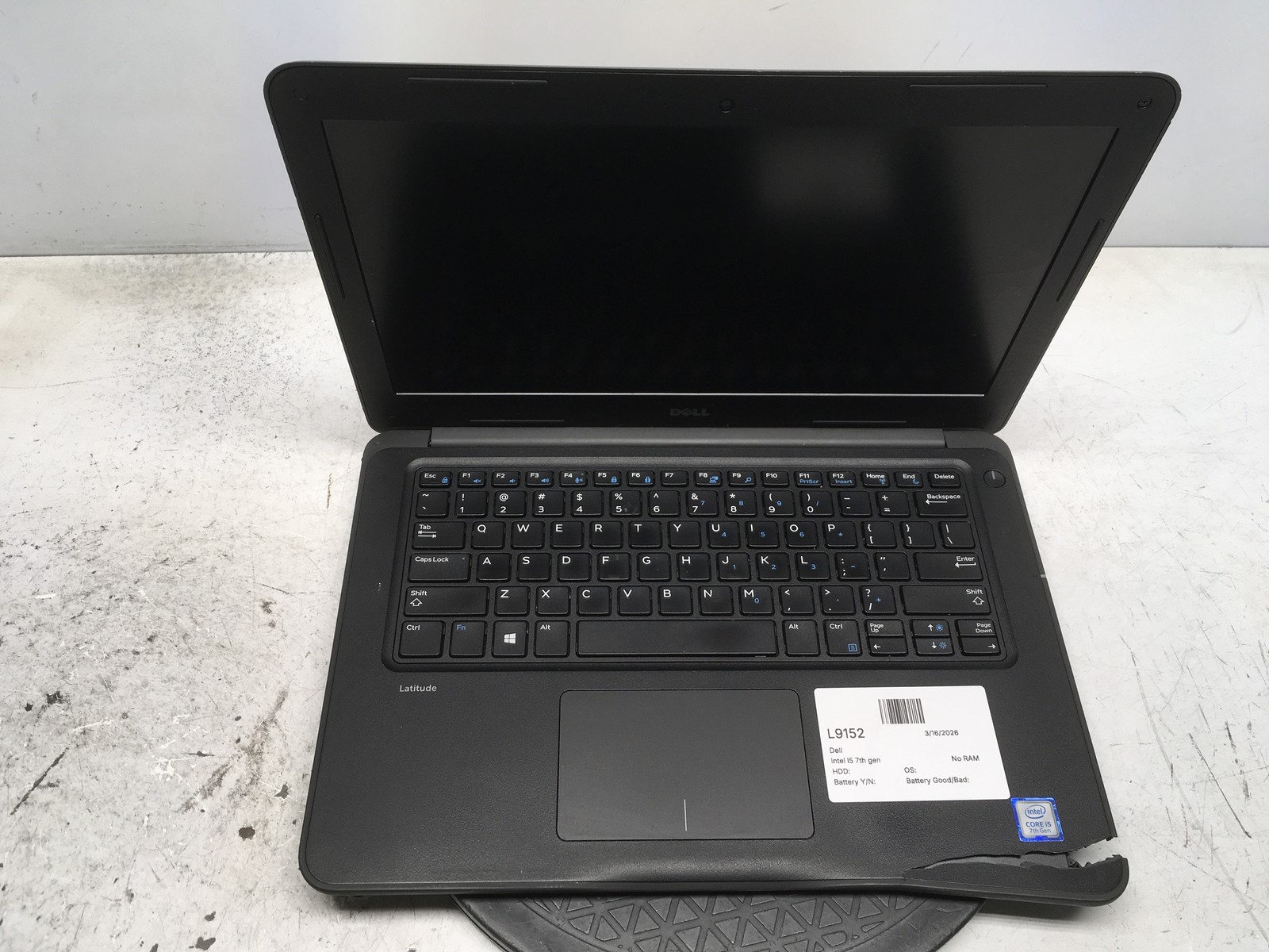 Dell Latitude 3380 Intel i5 7th gen No RAM NO HDD No Batt