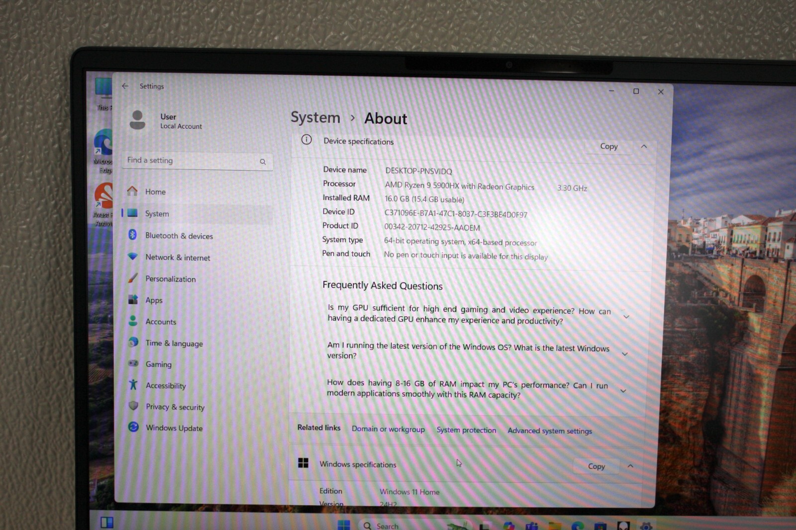 Alienware M15 Ryzen Edition R5 1TB SSD/16GB AMD Ryzen 9 Nvidia Geforce RTX3070