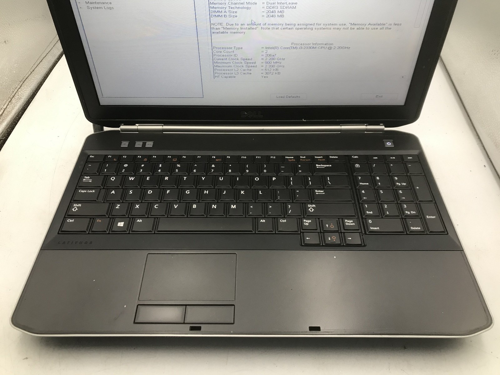 DELL LATITUDE E5520 – BOOTS TO BIOS – INTEL I3 2330M – 4GB RAM – READ DESC – BB!