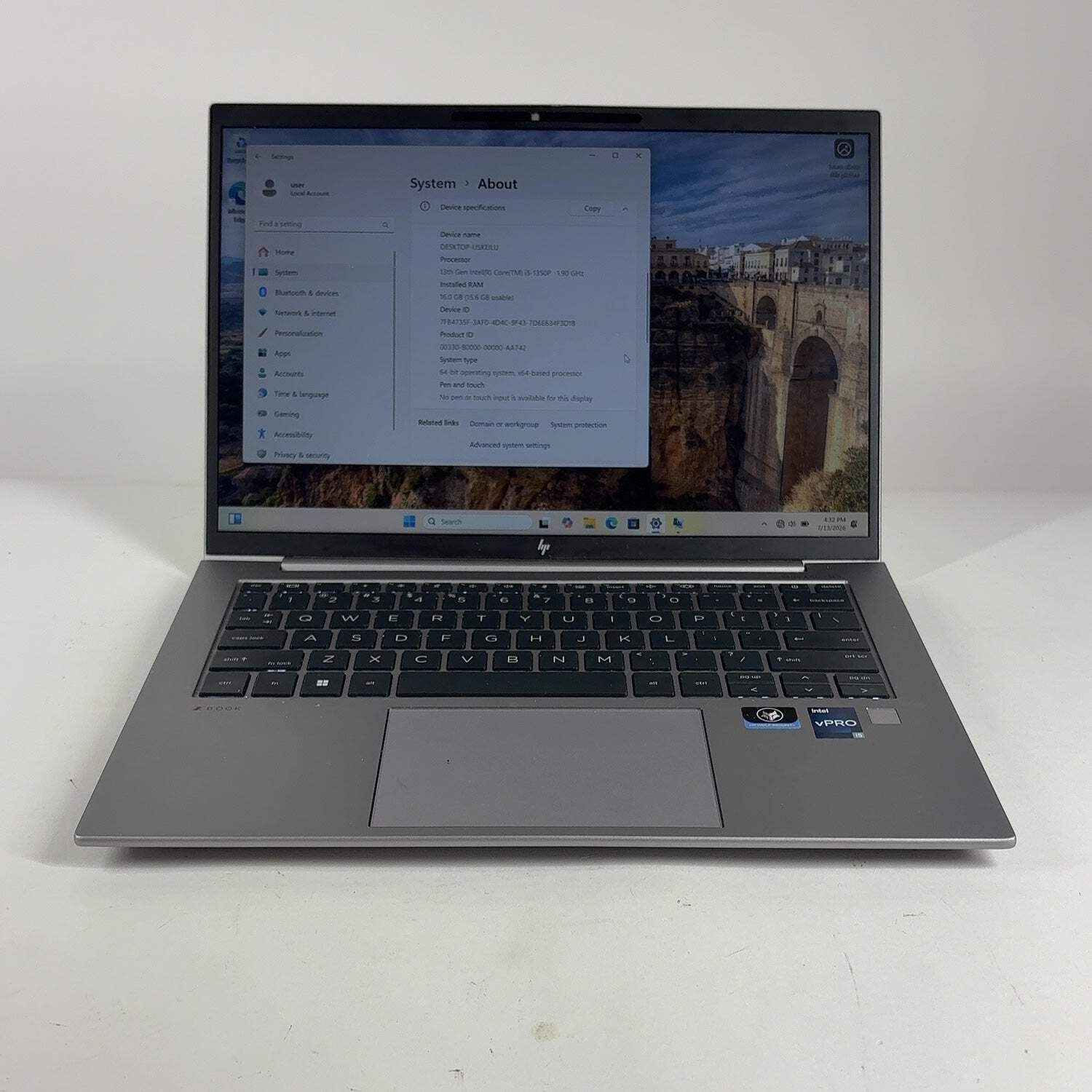 HP ZBook 14 G10 14″ Core i5-1350P 1.9GHz 16GB RAM 256GB SSD