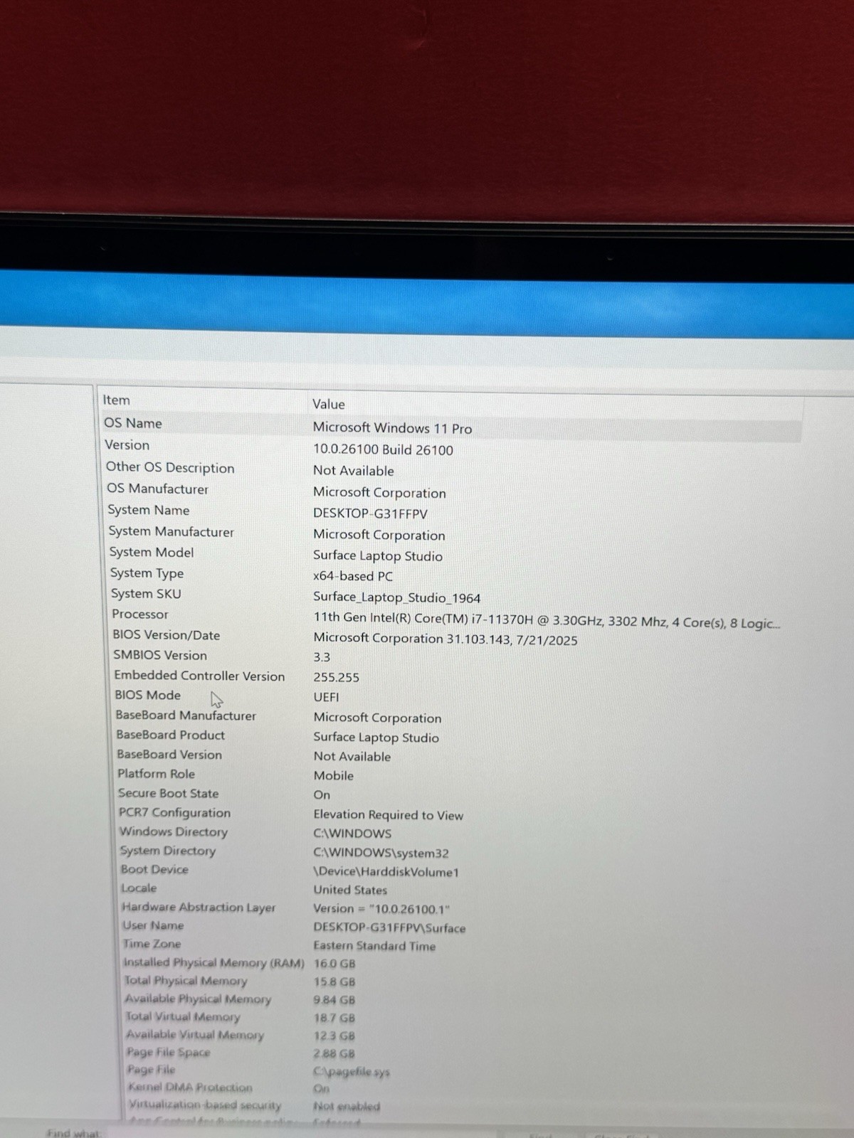 Surface Laptop Studio 1964 11th Gen i7 11370H 3.3GHz 16GB -512GB GeForce RTX