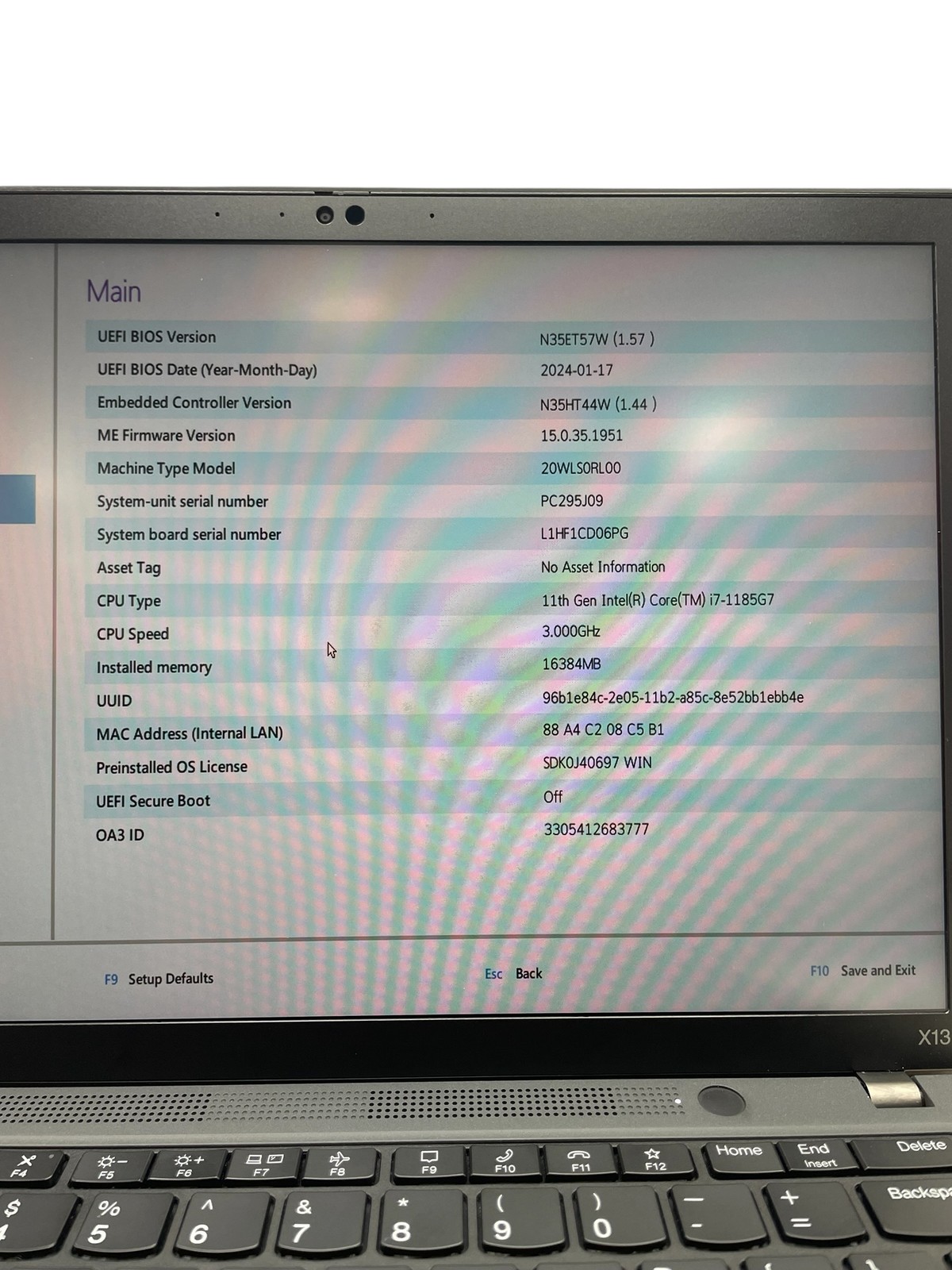 Lenovo Thinkpad X13 Gen 2 13″ – i7 3.0GHz – 16GB RAM – NO SSD – Grade D