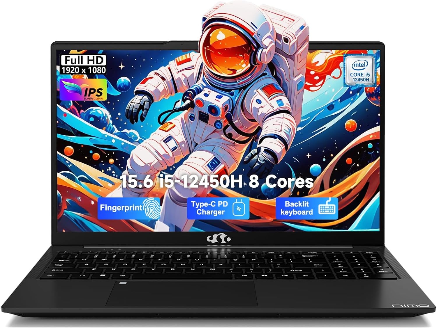 NIMO 15.6 FHD IPS Student Laptop 8 Cores Intel i5-12450H 16GB RAM 512GB SSD