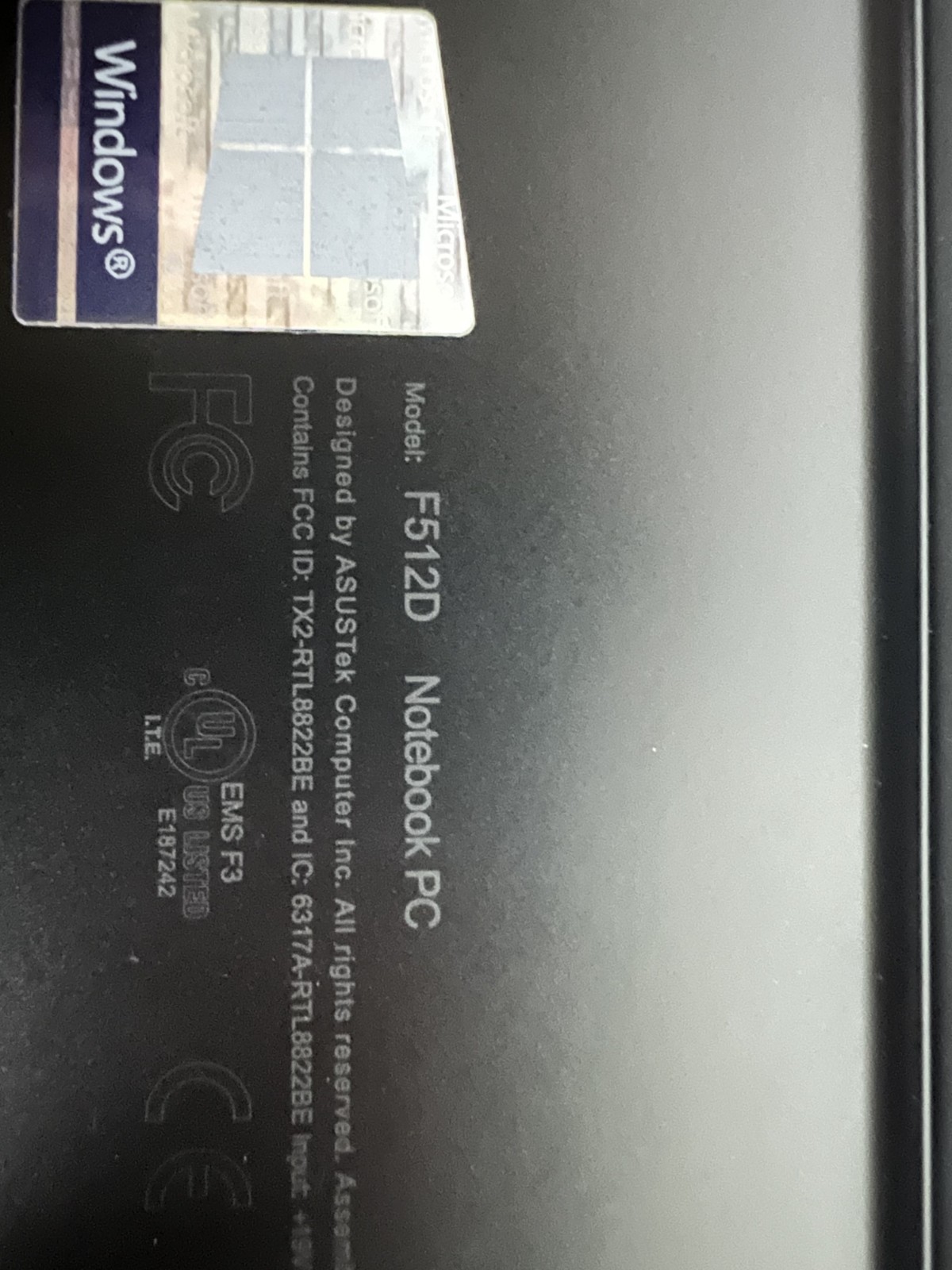 ASUS VIVOBOOK F512D AMD RYZEN 5 3500U 16GB RAM 256GB NVMe Win-10H