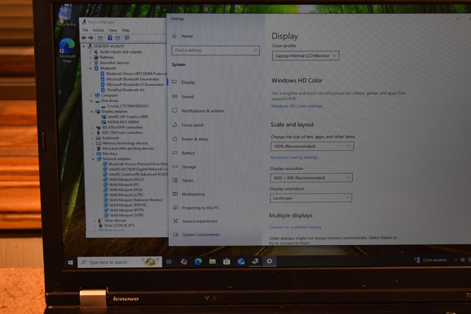 Lenovo ThinkPad T530 Core i7-3740QM 2.7GHz 16GB 500GB SSD NVidia 5400 Windows 10