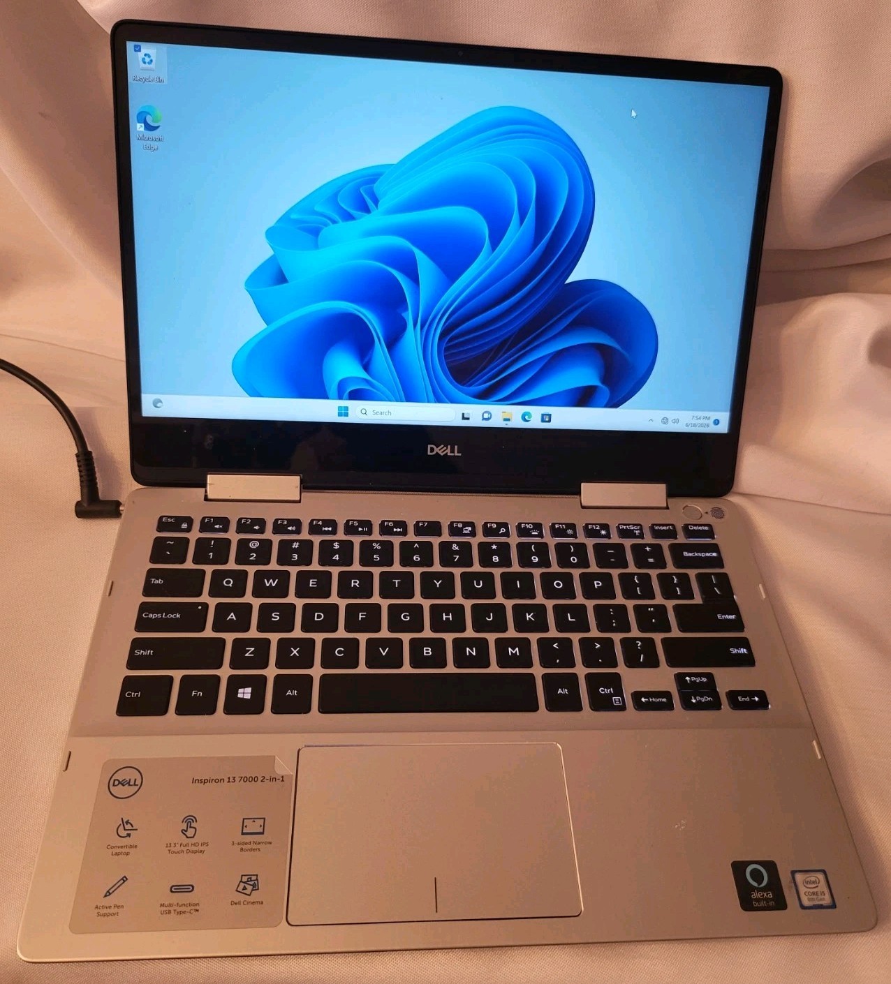 Dell Inspiron 13 7000 2-in-1 i5-8265U 8GB RAM 256GB SSD No Battery 061802