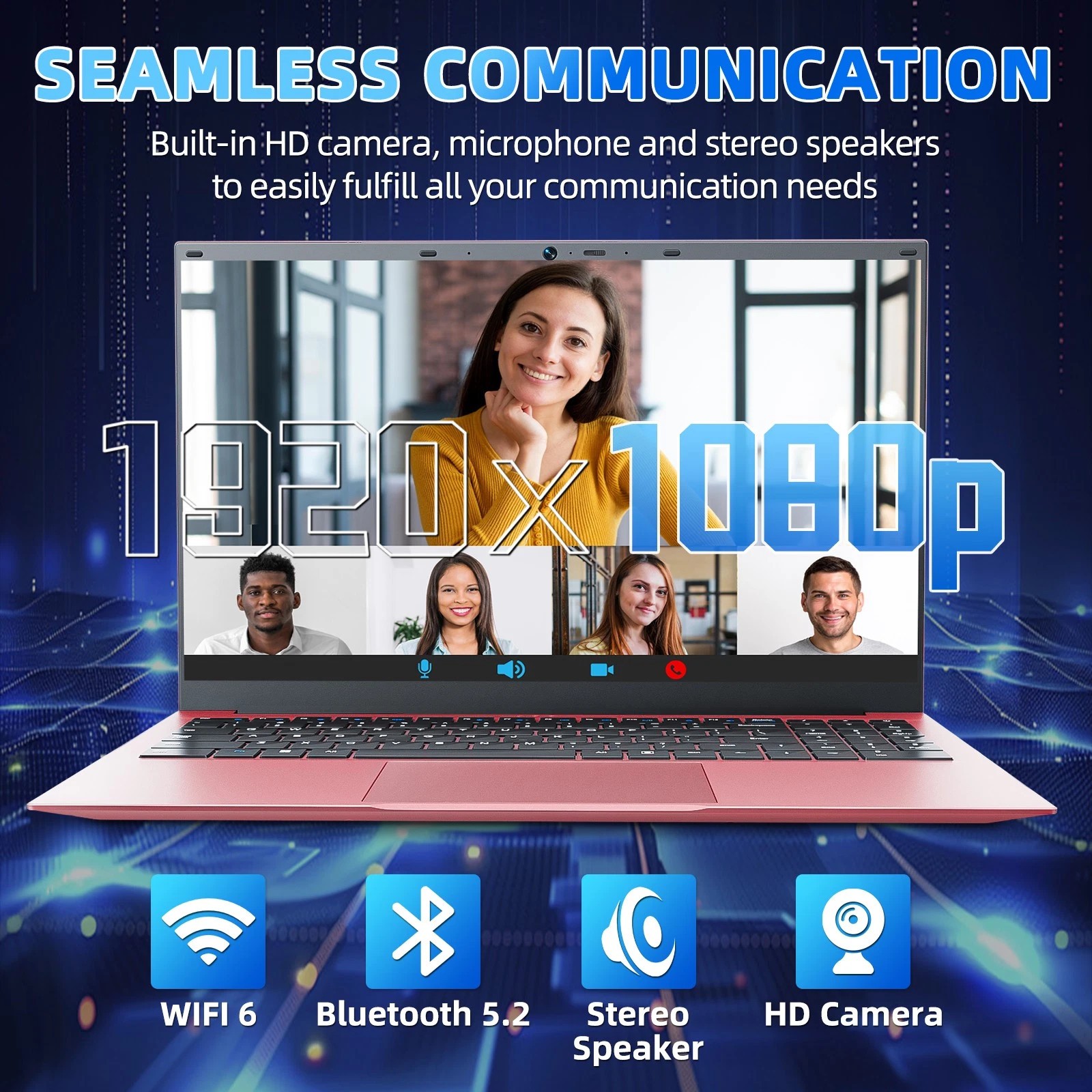 2026 SGIN 15.6″ Windows 11 Laptop, Intel Celeron N5095 4GB RAM 128GB SSD,Pink