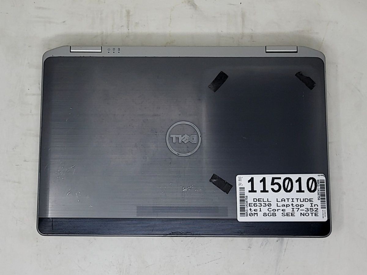 DELL LATITUDE E6330 Laptop Intel Core I7-3520M 8GB SEE NOTES