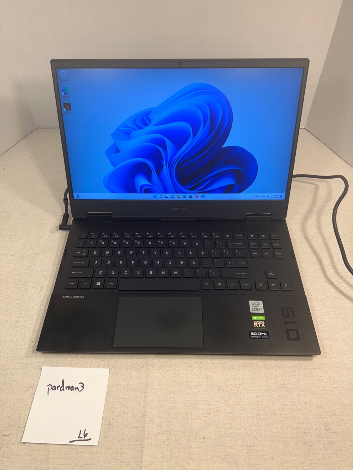HP Omen 15.6″ Gaming Laptop (512GB SSD, i7-10750H @ 2.6GHz, 16GB. RTX 3070)