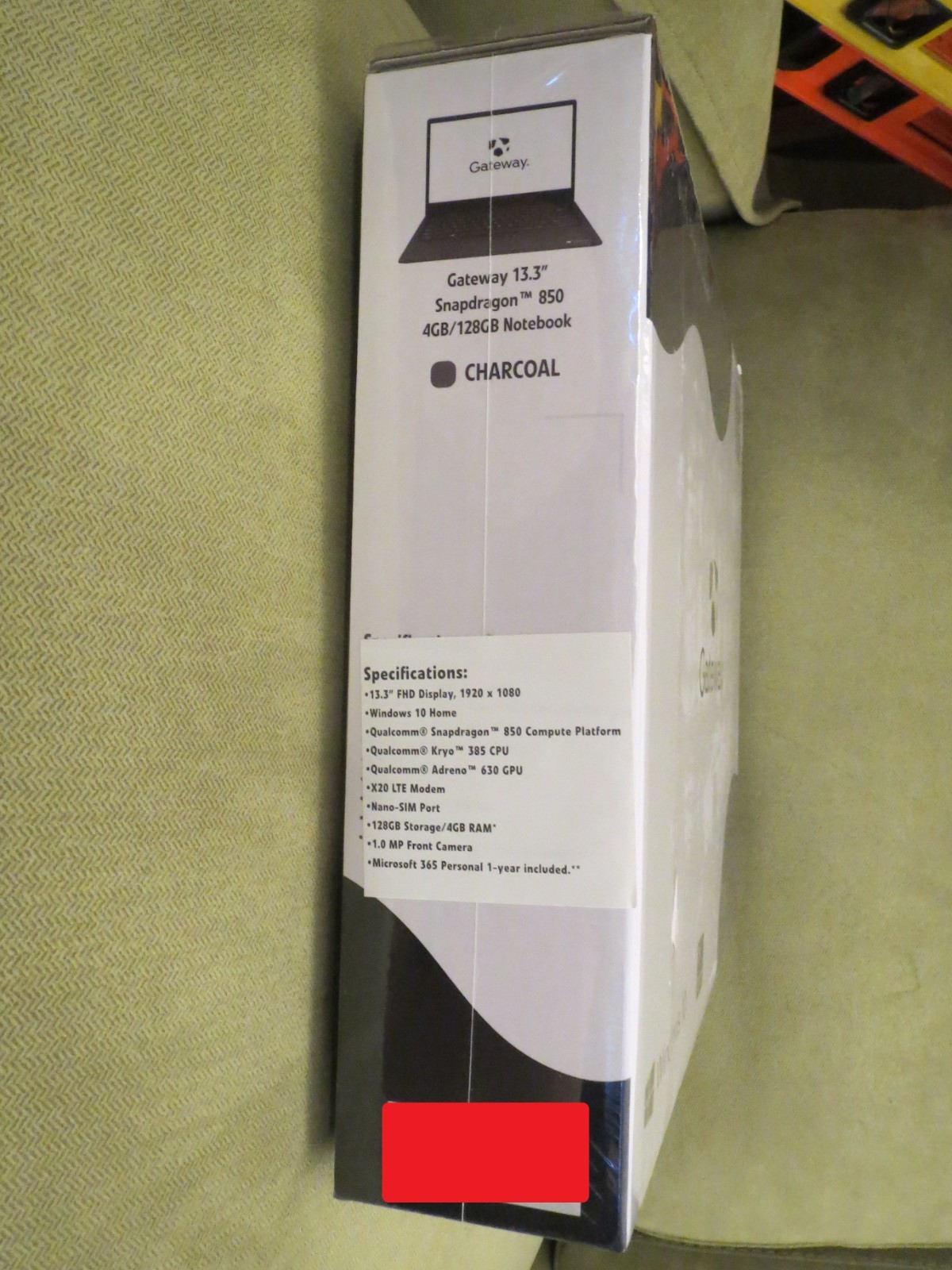 Gateway (Cow Theme) 13.3 inch Ultra Slim Notebook GWTN133-1BK, EMPTY BOX ONLY