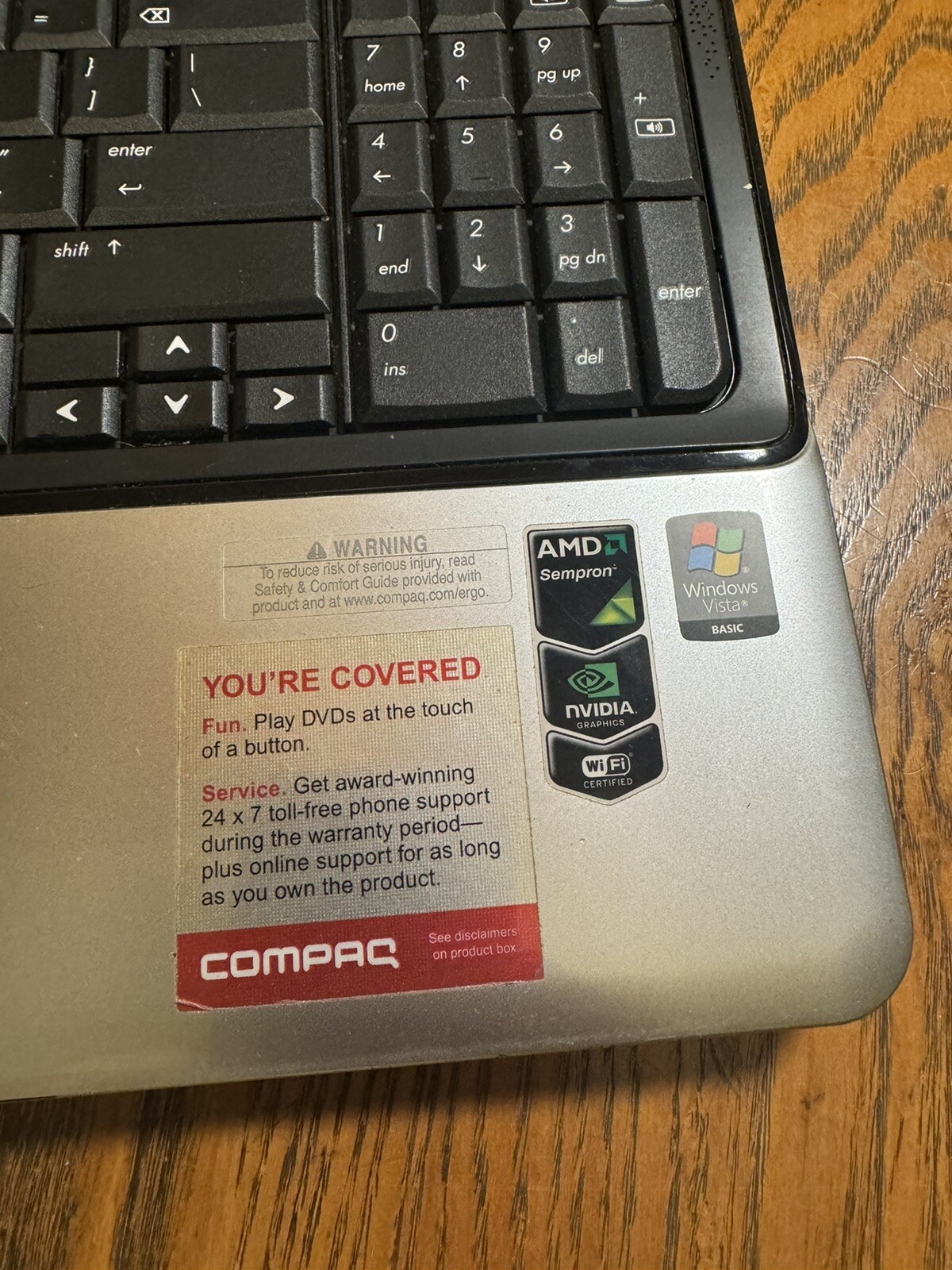 Compaq Presario CQ60-419WM, AMD Sempron @2.1GHz, 3GB RAM, No HDD/OS, Read