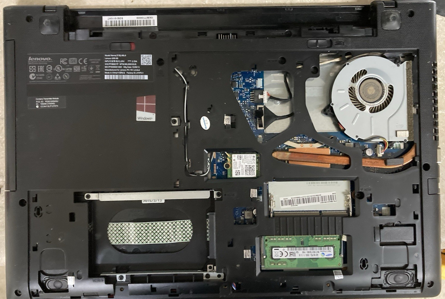 Lenovo G50-80L0 | Intel i3-4030U 1.9GHz | 4 GB – NO HDD/OS/Battery – READ