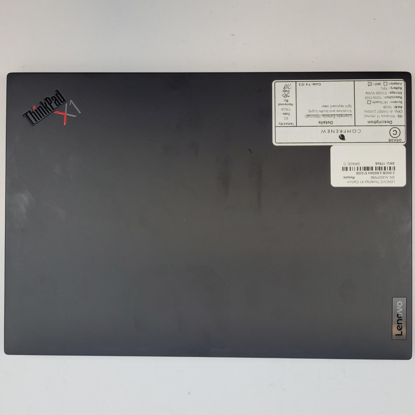 LENOVO ThinkPad X1 Carbon G9 Win 11 i5-1145G7 16GB RAM 512GB NVMe | Grade C | 8