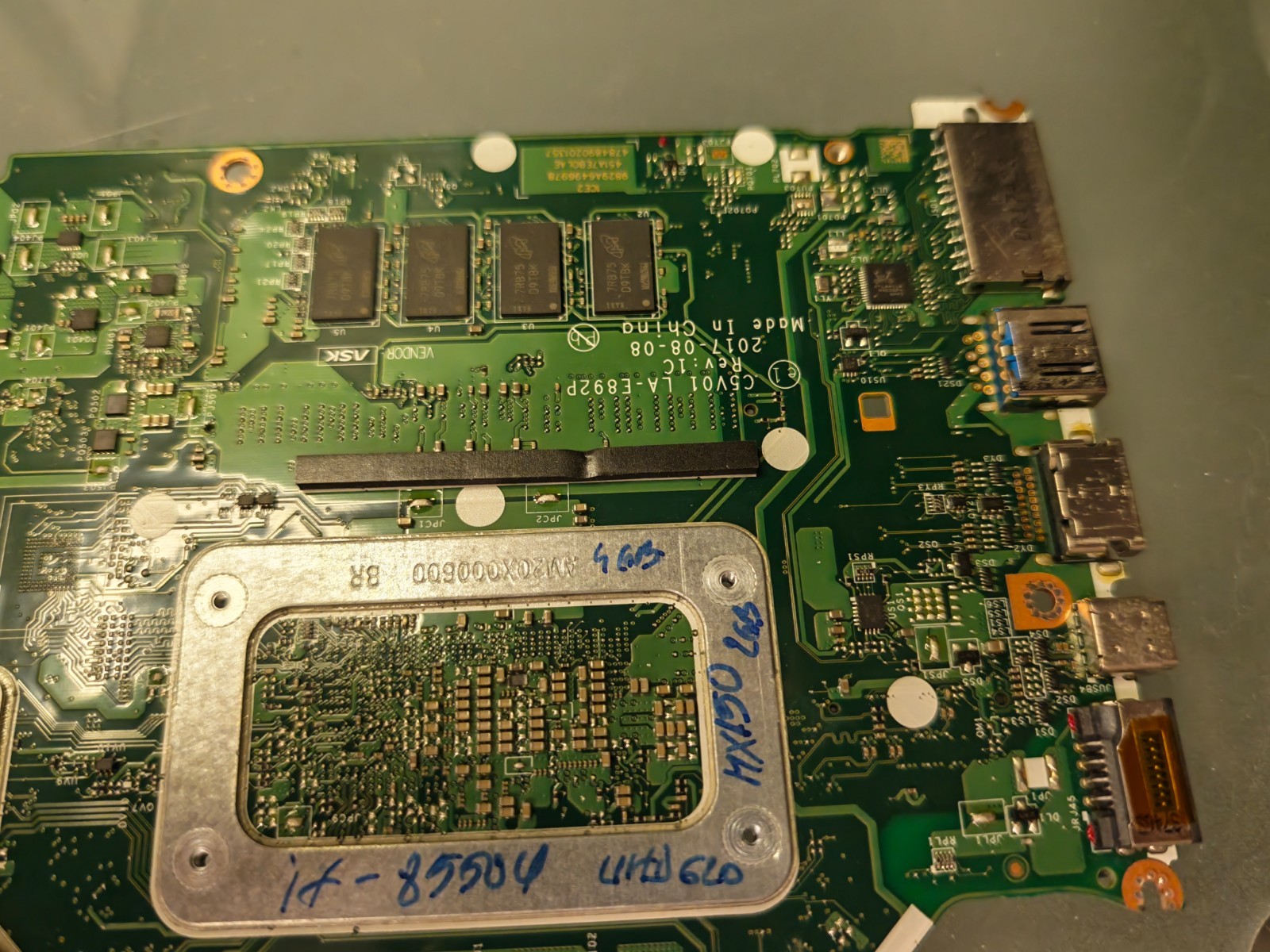 ACER A515-51 A615-51 A315-51 MOTHERBOARD LA-892P I7-8550U GEFORCE MX150 #